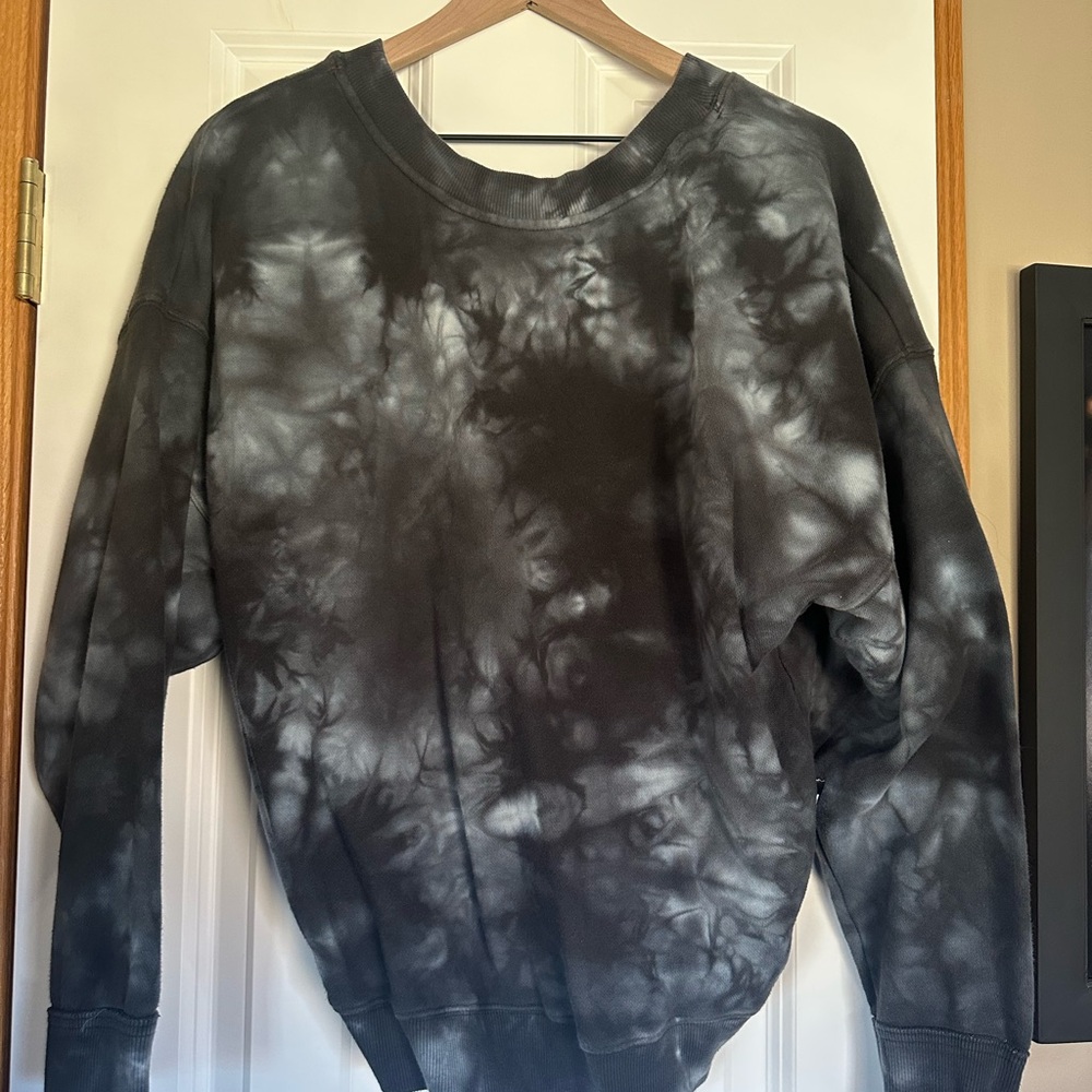 JoyLab Black and Gray Tie-Dye Sweatshirt